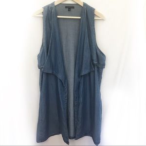 Chambray boho vest duster tunic signature studio